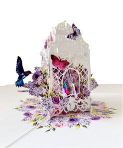 Thiệp Lồng Chim Bướm A06