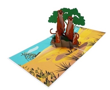 Thiệp Gia Đình Chồn Hương A36