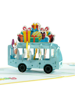 Thiệp Sinh Nhật Xe Động Vật B20