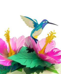 Thiệp Hoa Dâm Bụt và Chim Ruồi F15