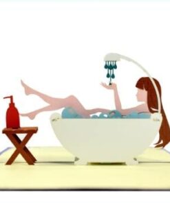 Thiệp Cô Gái Trong Bồn Tắm H05