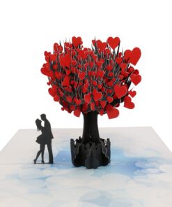 Thiệp Cây Trái Tim Đỏ L08