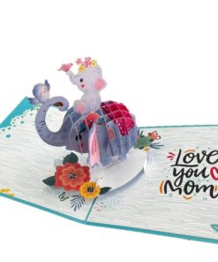 Thiệp Mẹ Con Voi O17