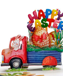 Thiep Easter Thỏ Lái Xe Tải O19