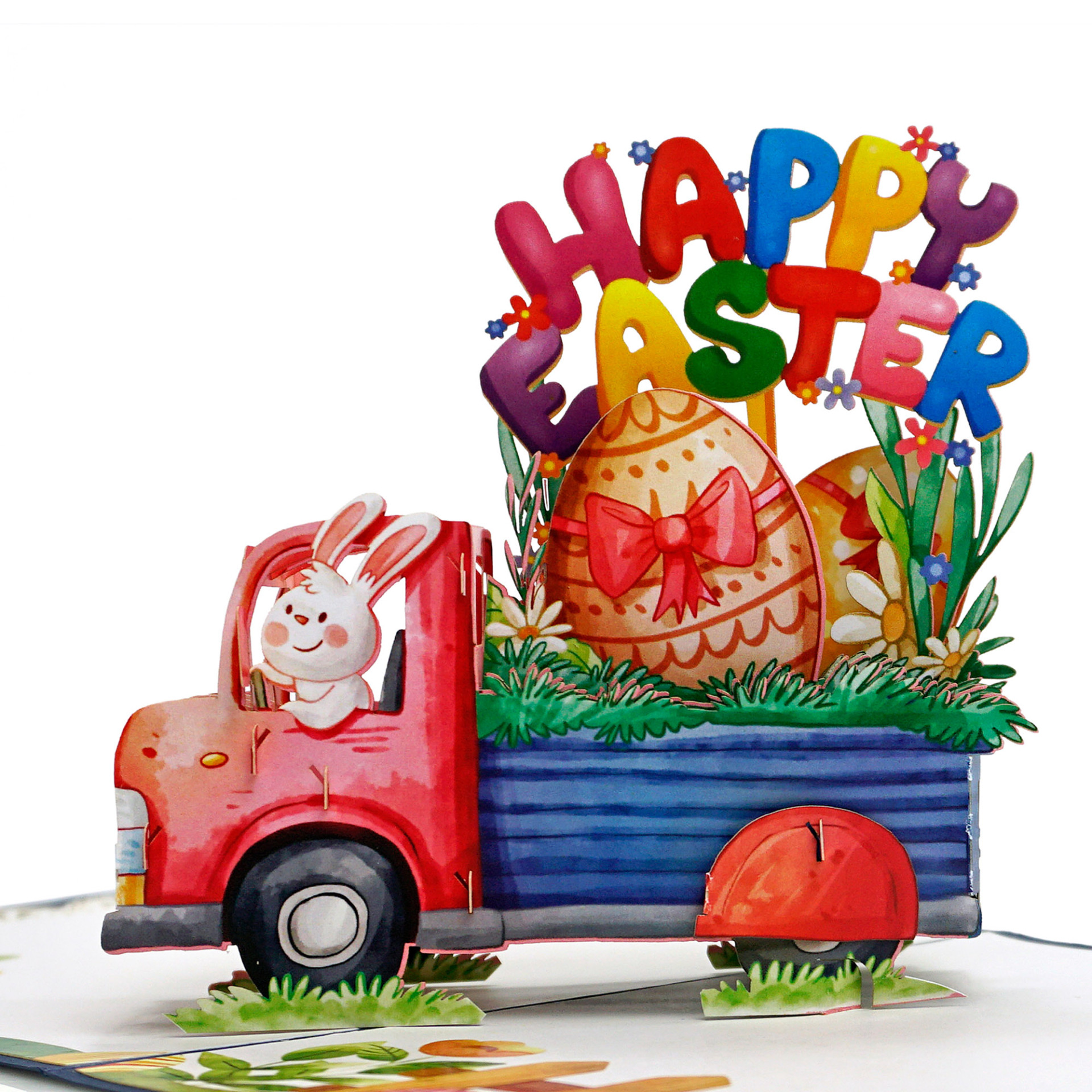 Thiep Easter Thỏ Lái Xe Tải O19