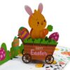 Thiệp Easter Gà Ngồi Xe Đẩy O22