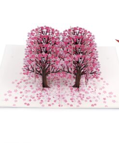 Thiệp Hai Hàng Cây Hoa Anh Đào F33