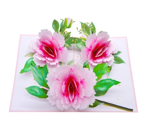 Thiệp 3 Hoa Mẫu Đơn F41