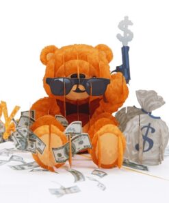 Thiệp Gấu Bông Bắn Súng A48