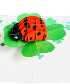 Thiệp Bọ Cánh Cam Và Cỏ Bốn Lá A23