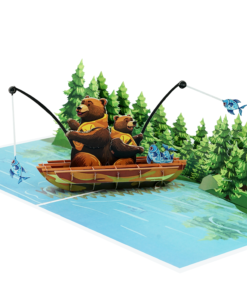 Thiệp Cha Con Gấu Câu Cá A46