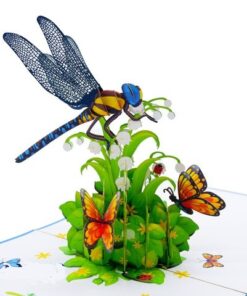 Thiệp Chuồn Chuồn và Hoa Linh Lan A05