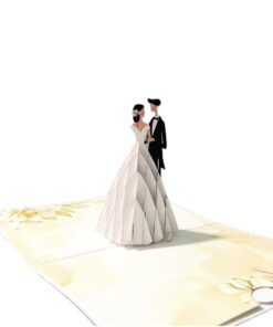 Thiệp Cưới Hoa Vàng W12