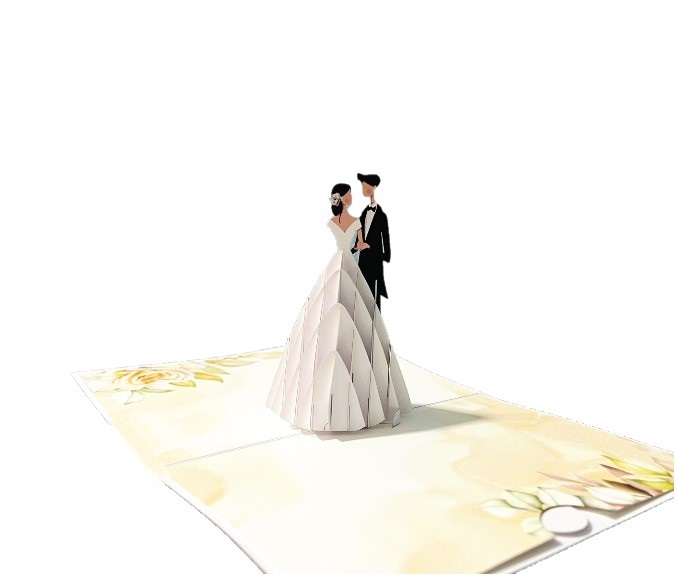 Thiệp Cưới Hoa Vàng W12