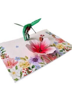 Thiệp Hoa Dâm Bụt và Chim Ruồi Xanh F35