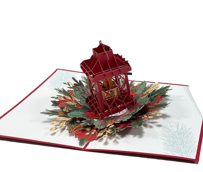 Thiệp Lồng Đèn Noel Đỏ