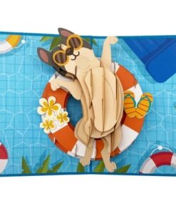 Thiệp Chó Nằm Trên Phao A44