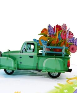 Thiệp Xe Bán Tải Chở Hoa F34