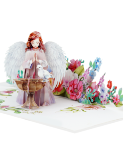 Thiệp Thiên Thần Trắng và Hoa X44